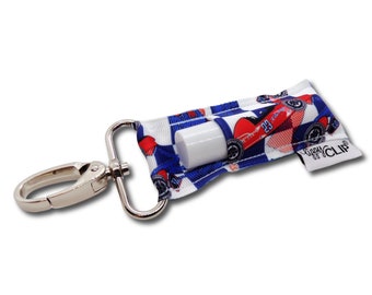 Racecar LippyClip LippyClip® Lip Balm Holder for chapstick, clip-on keychain, chapstick holder, stocking stuffer