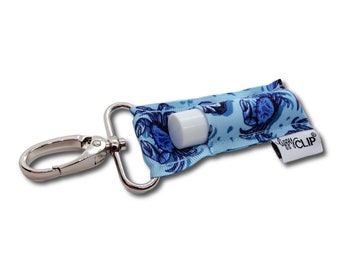 Blue Crab LippyClip® Lip Balm Holder for chapstick, clip-on keychain, chapstick holder, stocking stuffer, teacher gift