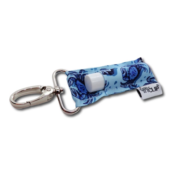 Blue Crab LippyClip® Lip Balm Holder for chapstick, clip-on keychain, chapstick holder, stocking stuffer, teacher gift