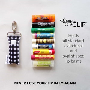 Floral Hedgehog LippyClip® Lip Balm Holder for chapstick, clip-on keychain, chapstick holder, stocking stuffer, teacher gift Bild 2