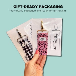 Floral Hedgehog LippyClip® Lip Balm Holder for chapstick, clip-on keychain, chapstick holder, stocking stuffer, teacher gift image 4