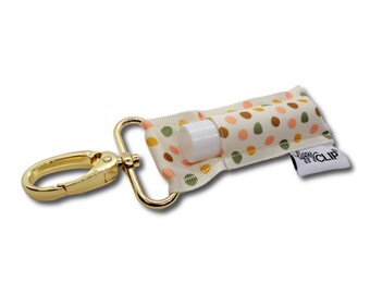 Muted Dots LippyClip® Lip Balm Holder for chapstick, clip-on keychain, chapstick holder, stocking stuffer, teacher gift