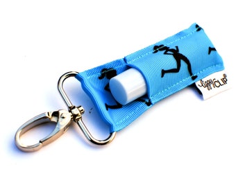 Blue Runner Girl LippyClip® Lip Balm Holder for chapstick, clip-on keychain, chapstick holder, stocking stuffer