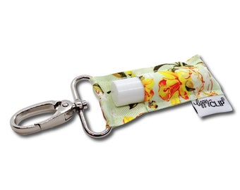 Daffodils LippyClip® Lip Balm Holder for chapstick, clip-on keychain, chapstick holder, stocking stuffer, teacher gift