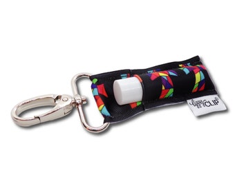 Stained Glass Cross LippyClip® Lip Balm Holder for chapstick, clip-on keychain, chapstick holder, stocking stuffer, teacher gift