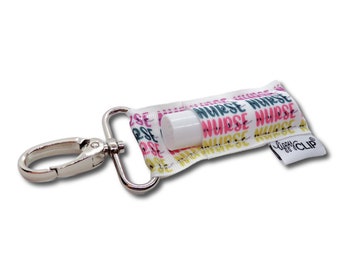 Nurse LippyClip® Lip Balm Holder for chapstick, clip-on keychain, chapstick holder, stocking stuffer, teacher gift