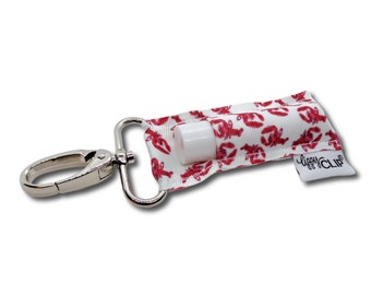 Lobsters LippyClip® Lip Balm Holder for chapstick, clip-on keychain, chapstick holder, stocking stuffer, teacher gift