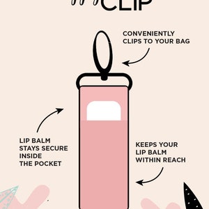 Classic: Cherry Red LippyClip® Lip Balm Holder for chapstick w/ Swivel Clip, stocking stuffer, wedding favor, party favor image 5