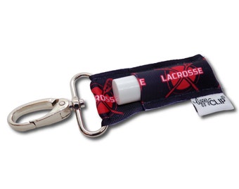 Lacrosse LippyClip® Lip Balm Holder for chapstick w/ Swivel Clip, stocking stuffer, wedding favor, party favor