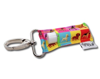 Dogs Galore LippyClip® Lip Balm Holder for chapstick w/ Swivel Clip, stocking stuffer, wedding favor, party favor