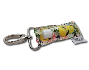 Lemon Love LippyClip® Lip Balm Holder for chapstick, clip-on keychain, chapstick holder, stocking stuffer