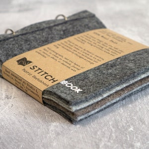 Natural Darks 100% Wool Felt Stitchbook