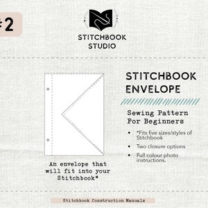 Puede incluir: Un patrón de costura para un sobre Stitchbook. El patrón incluye instrucciones para cinco tamaños, dos opciones de cierre y fotos a todo color. El patrón es para principiantes.