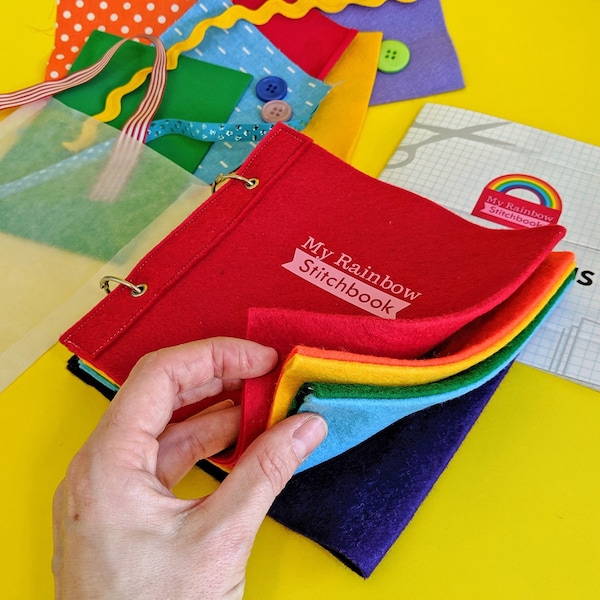 Learn-to-Sew Rainbow Stitchbook Kit