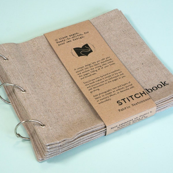 Blank Fabric Sketchbook - Large Linen