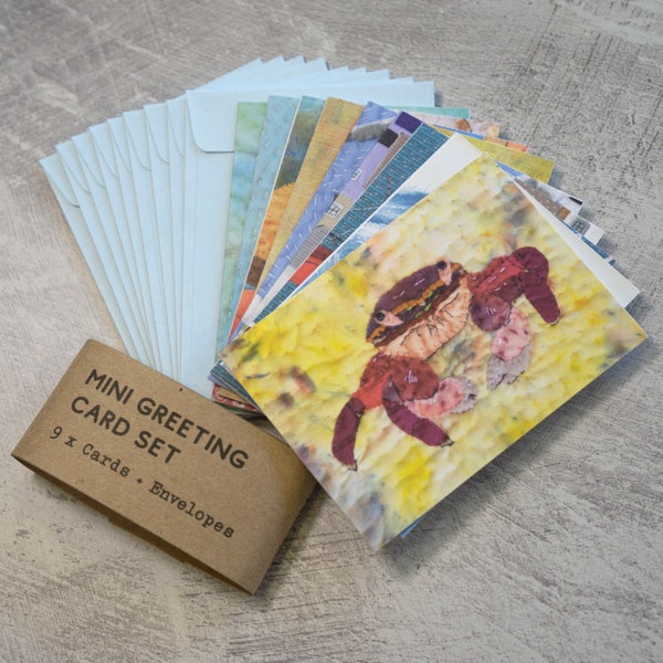 Sea Mini Greetings Card Set