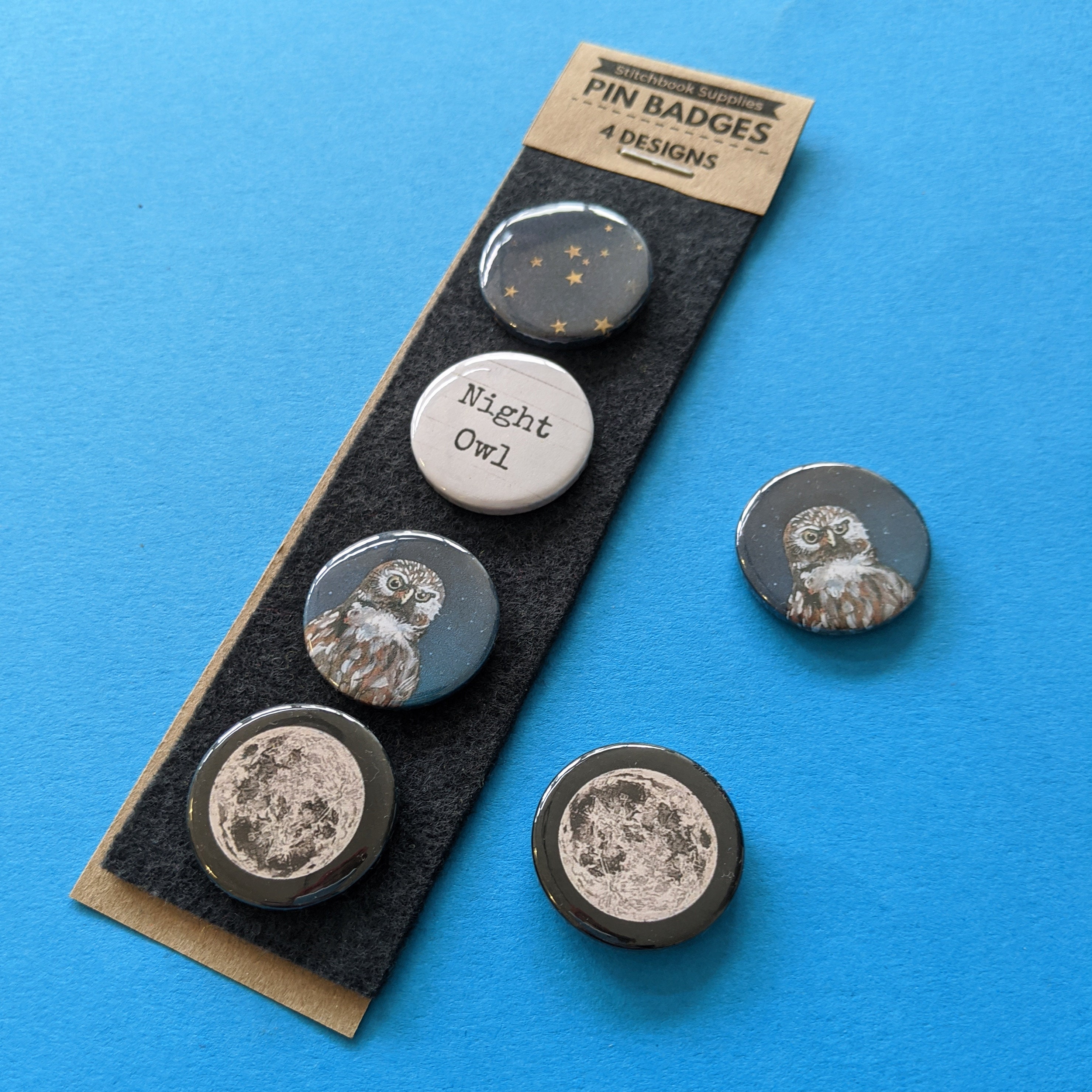 Night Owl badge set
