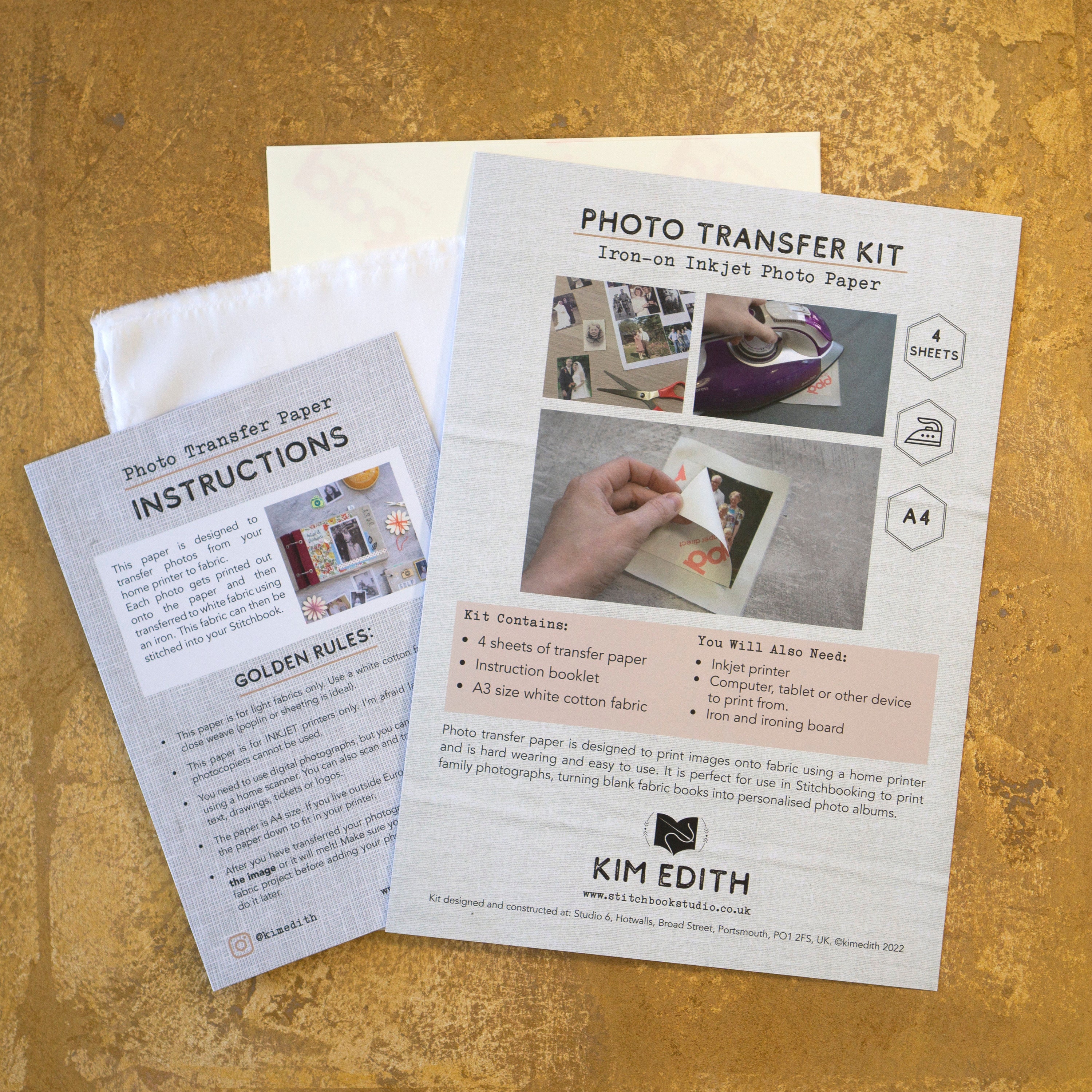 Fabric Photo Transfer Paper Kit 