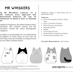 Mr Whiskers Sewing Pattern image 4