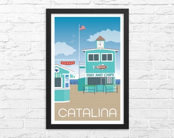 Framed Catalina Island California Poster