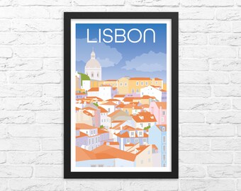 Framed Lisbon Portugal Poster