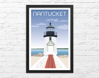 Framed Nantucket Massachusetts Poster