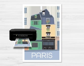 Printable Paris France Poster