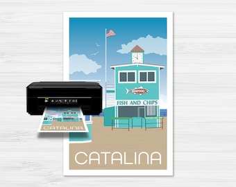 Printable Catalina Island California Poster