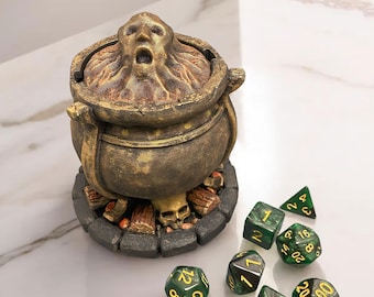 Scatola per dadi per Dungeons and Dragons, regalo D&D con stampa 3D simile a Dice Vault, scatola per dadi D&D per giochi di ruolo, contenitore per dadi per giochi da tavolo