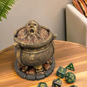 Dice Box for Role Playing Game Dungeons and Dragons, Dice Vault 3D printed D&D, Gifts for Gamers, DnD Dice Box, Dice Storage for Board Games