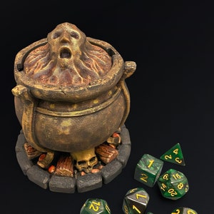 Unique Gift DnD Dice Box for Role Playing Game, Dice Box for Dungeons and Dragons, Dice Storage for DnD Board Games, Dice Vault