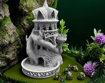 Druid Dice Tower for DND, Dungeons and Dragons Accessories, DND Gifts for Dungeon Master, Dungeons and Dragons Gifts, 3D printed Dice Tray