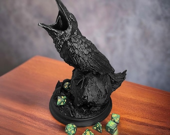 Raven&#39;s Feast Dice Tower, Viking Dice Tower for DND, Norse Mythology RPG Dice Roller, Tabletop Gift for Dungeon Master Raven DND Dice Roller