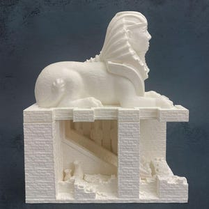 Dungeons and Dragons Accessories for Dungeon Master, Sphinx Dice Tower for DnD, Dice Towers like DnD Player Gift, RPG 3D Printed Dice Roller