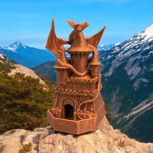 DnD Dice Tower for TTRPG Board Game, 3D Printing Dice Roller like Dungeons and Dragons Accessories, Pathfinder Dice Tower Game Master