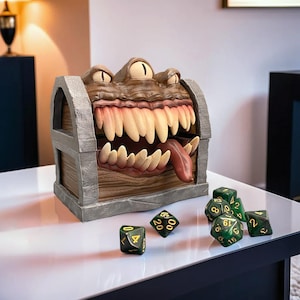 Dice Storage for Board Games, DnD Dice Box for Role Playing Game, Dice Box for Dungeons and Dragons, Dice Vault like 3d Print DnD Gifts