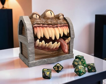 Scatola per dadi dipinta D&D per giochi di ruolo, Dungeons and Dragons, accessorio da tavolo fantasy