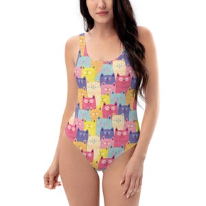 ABDL Adult Baby Swimsuit Cats