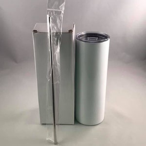 Bulk 20oz  blank Tumblers | Sublimation Tumblers with lid and straw | Wholesale white tumblers | Free Shipping | DIY Christmas Gifts