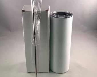 Bulk 20oz  blank Tumblers | Sublimation Tumblers with lid and straw | Wholesale white tumblers | Free Shipping | DIY Christmas Gifts