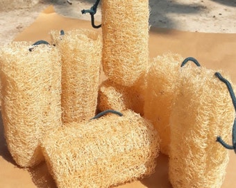 Natural Loofah Sponge for Body Scrubbing and Exfoliation, Crafted by Toxim