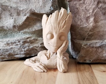 Guardians of the Galaxy Smiling Baby Groot Torso 3D Printed Planter