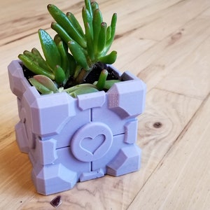 Companion Cube 3D Printed Planter