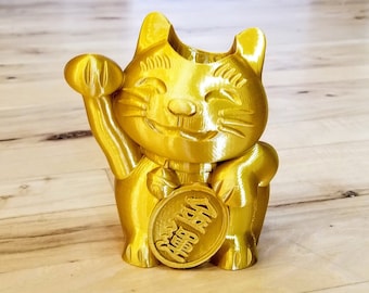 Maneki-neko Cat 3D Printed Planter