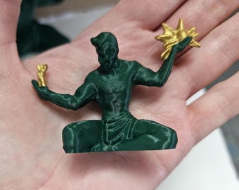 The Spirit of Detroit Statue 2" Mini 3D Printed Figure