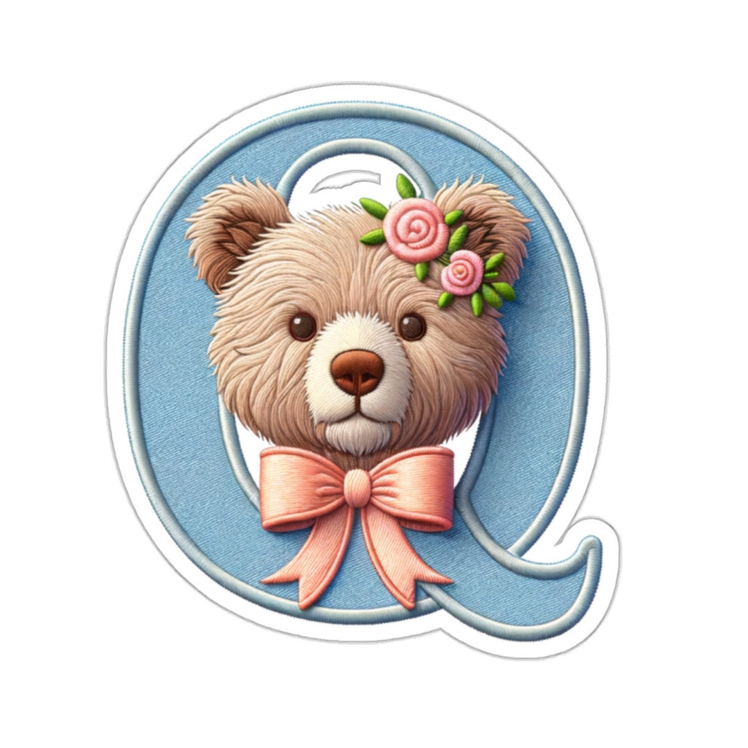Embroidery Stickers/embroidery Letter Stickers/bear Embroidery Sticker ...