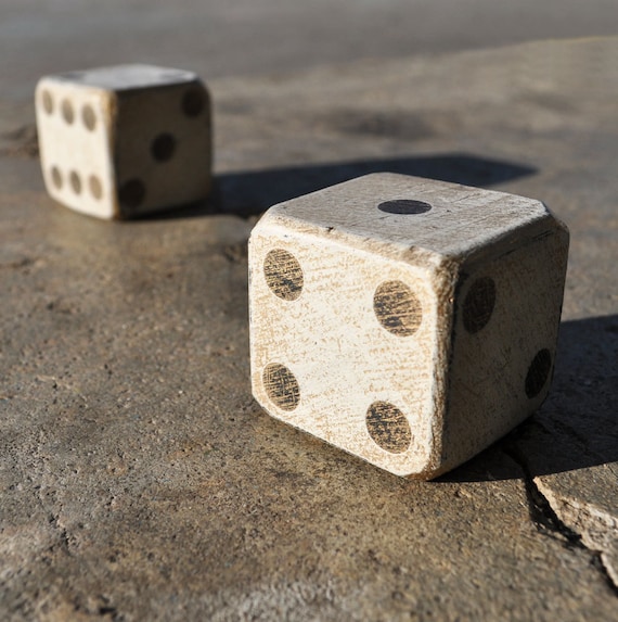 Items similar to Antiqued OverSized Dice on Etsy