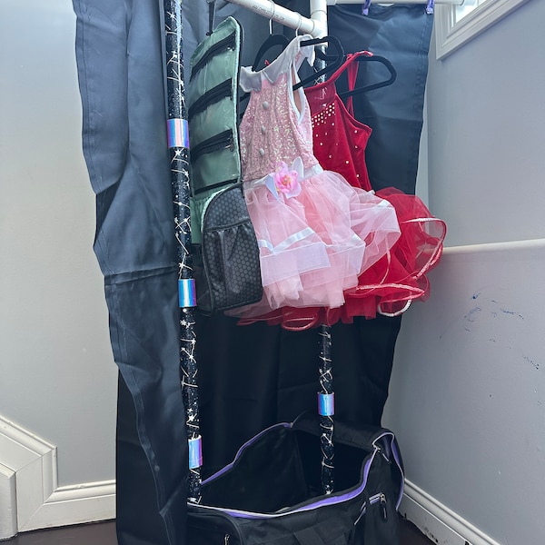 DIY Plans - PVC In-Bag Travel Garment Rack with Privacy Curtain