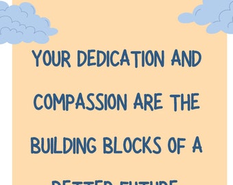 Teacher Inspirational Poster - Dedication - Teacher Appreciation 18x24