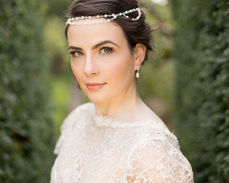 St.Tropez Bohemian Style Pearl and Crystal Headband